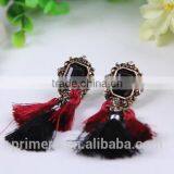 New Fashion Jewelry Hot Sale Crystal Vintage Tassel Statement Bib Earrings Factory Price thumbnail-6