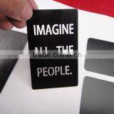 High Quality Stainless Steel Black Laser Carve Metal Name Cards thumbnail-3