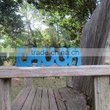 Classic Color Wood LAUGH Sign Shelf Sitter Word Art