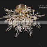 G4 Crystal Modern Dining Ceiling Lamp in Gold Color