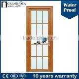 Waterproof Frosted Custom Swing Aluminium Glass Bathroom Door Wooden Corlor for Villa Quality Choice thumbnail-2