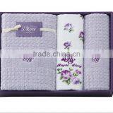 100% Cotton Gift Towel Set Packing Made in China Wholesale thumbnail-2