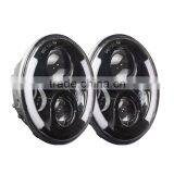 80w 7" Halo Led Headlight Round 7inch H4 Hi/Low Beam 7INCH LED Headlights DRL Led Car Headlamp for Jeep Wrangler JK, TJ, CJ thumbnail-2