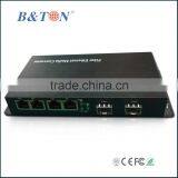 Gigabit Ethernet Switch 4 1000M UTP Ports and Two 1000M SFP Media Converter