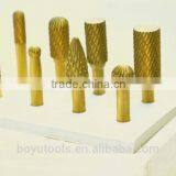 8pcs Titanium Coated Carbide Rotary Burrs