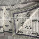 Queen Size Vintage Kantha Quilts, Anokhi Design Reversible Razai Bed Cover,Custom Design