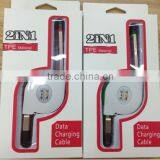 2 in 1 Usb Retractable Cable,usb Micro Cable,micro Usb Charge Cable for IPhone 6 thumbnail-6