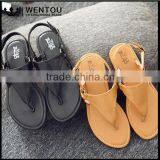 New Womens T-Strap Flat Flip Flop Monogrammed Sandals thumbnail-1