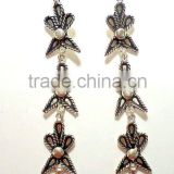 Oxidised Star Tribal 925 Solid Silver Dangle Earrings, Designer Sterling Silver Earrings, 925 Solid Sterling Silver Earrings
