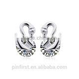 Wholesale Jewelry The Explosion of Earrings Earrings With a Pair of Swans Zircon Fashion Korean Women's Earrings thumbnail-2