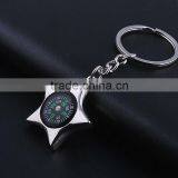 Creative Gifts Wholesale Custom Key Chain Small Adorn Article Personality Key Pentagram Compass Keychains