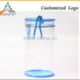 new design plastic transparent water bottle carry bag with elastic
