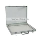 High quality classical aluminum hard briefcase silver