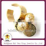 Hot Saint Bible Praying Jewelry Religious Gold Color Stainless Steel Our Father Jesus Prayer Padre Nuestro Cross Finger Rings thumbnail-1