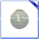Cheap Zinc Alloy Custom Engraved Logo Souvenir Silver Medal