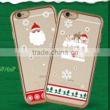 2016 newest mobile phone cover case electroplate Christmas image tpu for iPhone 6 6s 6plus