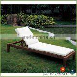 Terrace Used Antique Rattan Wicker Chaise Lounge thumbnail-1