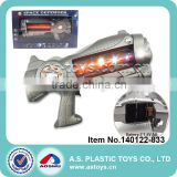 children big plastic handle battery powered flashing light gun