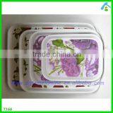 4set Printed Hard Plastic Tray thumbnail-1