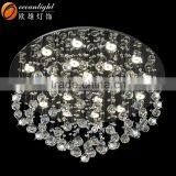 Best K9 Crystal Iron Base Material Chrome Finshed Chandelier Ceiling Lamp for Bedroom Decor Om88553