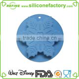 DGCCRF standard snowflake shaped silicone Christmas cake mould