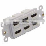 6 Ports HDMI Female to Female Inner Face Plate Wall Plate thumbnail-2