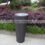 Round Shape Rattan Flower Pot With Plastic Inner thumbnail-1