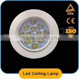high quality aluminium alloy round led ceiling lamp 12*1w,>80lm/w,Ra>80,CE,ROHS,ERP,led lighting fixture,ceiling lamp