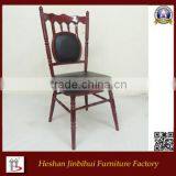 Popular BH-L8818 Antique Wood Imitation pu Dining Chair thumbnail-2
