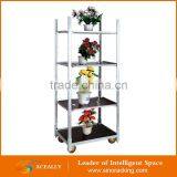 Cheap Aluminum Flower Plant Pot Garden Display Trolley Cart Stand thumbnail-2