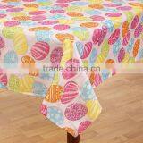 Easter Colorful Decorative Eggs Fabric Tablecloth
