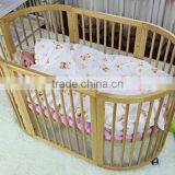 3 in 1 Wooden Sleigh Baby Cot/Toddler Bed/ Sofa