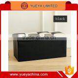 Waterproof Rectangle Faux Leather Folding Seat Foot Stool Storage Box thumbnail-1