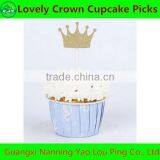 Bling Lovely Crown Cupcake Pick For Decoration Wedding Birthday Party Best Gifts thumbnail-3