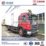 JAC cooling van truck 10 ton, frozen sea food refrigerated truck