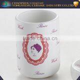 Sexy Woman Print Sanitary Ceramic China Bathroom Accessory Set for Ladies thumbnail-3