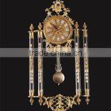 Creative Classic 24k Gold Plated Wall Clock, Crystal and Copper Mounted Wall Hanging Clock thumbnail-1