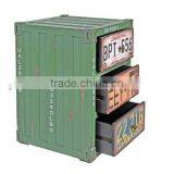 Small Antique Shabby Metal Cabinet thumbnail-2