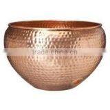 Hammered Decorative Copper Pot for Keeping Garden Hose thumbnail-1