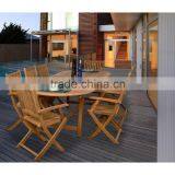 2016 Most Popular Solid Wood Oval Shape Dining Table and Folding & Chair Set for 8 People thumbnail-1