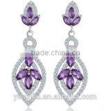 Wholesale Stock Small Order Fashion Women Alice Garden Long Zircon Earrings thumbnail-3