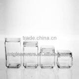 Mintao Custom High Quality Glass Storage Jar With Cork PLASTIC LID thumbnail-1