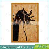 Framed Handmade Veneer Buddha Decorative Wall Art thumbnail-4