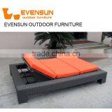 China Evensun Outdoor Furniture Factory Rattan Wicker Teak Modern Sun Lounge thumbnail-1