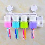Plastic Toothbrush Holders Sets With Four Cups/toothpaste Dispensers / Toothpaste Squeezers thumbnail-2
