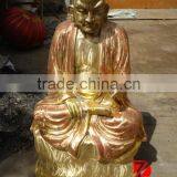 Shaolin Temple Eighteen Arhats Brass Arhat Sitting Statue thumbnail-1