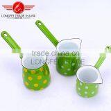 OEM Enamel Ceramic Coffee Jug Coffee Pot Coffee Warmer With Long Handle thumbnail-2