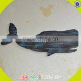 2017 New Design Home Decoration Wooden Wall Decor Top Fashion Whale Shape Wooden Wall Decor W09D017 thumbnail-1