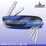 7pcs 2.5-10mm CR-V Ball Point Folding Hex Key Set