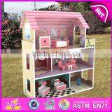 New Design 3 Floor Toddlers Pretend Toys Wooden Miniatures and Dollhouse W06A234 thumbnail-1
